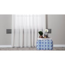 Massarelli Keten Folded Tül Ekru Pilesiz