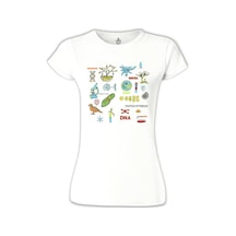 Biyoloji - Dna Beyaz Bayan Tshirt