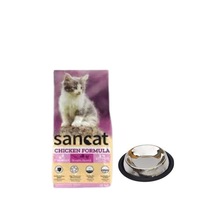 Sancat Premium Tavuklu Yavru Kedi Maması 15 Kg,kaymaz Tabanlı Su Ve Mama Kabı