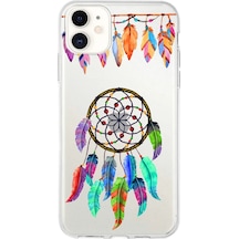 Printify Apple Uyumlu iPhone 11 İle 1mm Slim Fit Devil Eye 6 Baskılı Şeffaf Kılıf 0166f