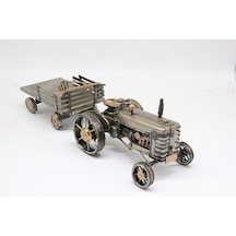 Dekoratif Metal Traktör Römorklu C1603