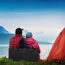 Bloomnest Sırt Destekli Isıtmalı Kamp Koltuğu, Spor Ve Oyunlar İçin Katlanabilir, Ayarlanabilir Sıcaklık, A517 Altın-siyah Altın - Siyah