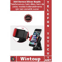 Telefontutucu Sürüş Güveni Navigasyon Destekli Araç İçi Torpido Cam Vakumlu Kısa Boy Telefon Tutucu