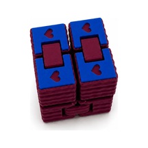 Renkli Sonsuzluk Küpü Bordo 40x40mm