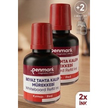 Kırmızı Yazı Tahta Kalemi Mürekkebi 30 Ml 2 Adet Penmark Tahta Kalemi Mürekkepi Kolay Silinebilir Doldurulabilir Canlı