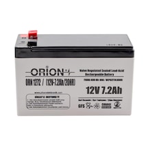 Orion 12v 7.2ah Bakımsız Kuru Akü - T2 Kalın Soket