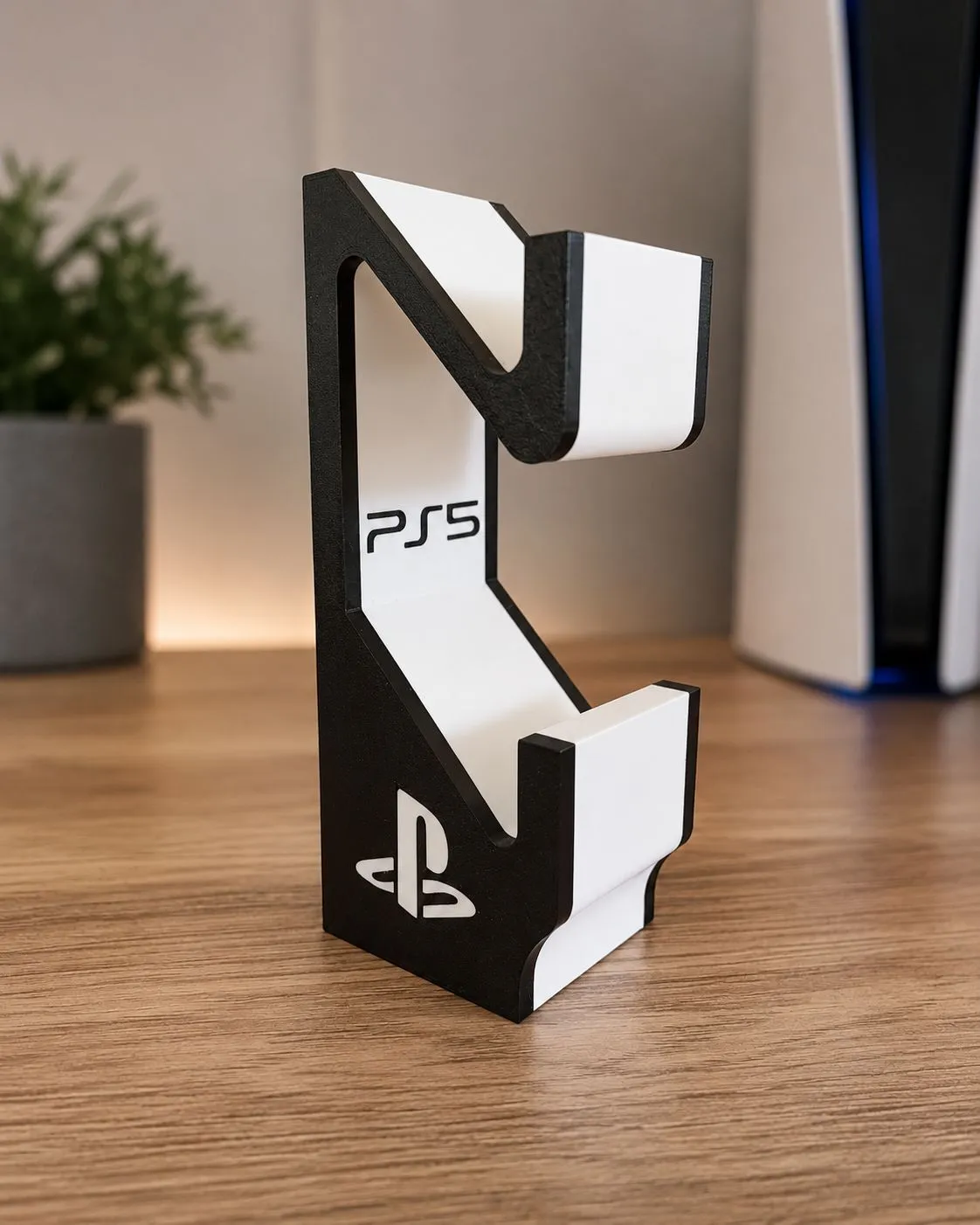 Ps5 Dualsense 2 Li Oyun Kolu Standı Masaüstü Gamepad Tutucu Beyaz - Siyah
