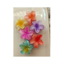 Küçük Boy Rengarenk 4.5 Cm 6 Li Lotus Toka Turkuaz