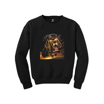 Motörhead Orgasmatron Siyah Sweatshirt Beyaz