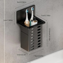 Fochsia Deliksiz Duvara Monte Fırça Ve Diş Fırçası Askısı - Beyaz, Çok Bölmeli, Dayanıklı Plastik Beyaz