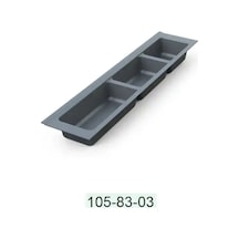 Mesan Traybond Üç Bölme Antrasit Gri Kaşıklık 107mm 105-83-03-309 Çok Renkli