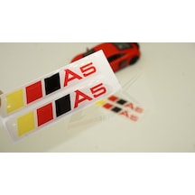 Audi A5 Logo 3M 3D Damla Silikon Torpido Bagaj Çamurluk Logo Ambl