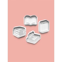 Kitap Temalı Kurabiye Kalıbı Ve Şeker Hamuru Kalıbı 4'lü Set Diğer