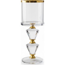 Lorena Gold Krıstal Mumluk 7x7x19 Cm Şeffaf