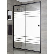 Durul Duşakabin Ön Cephe Siyah Profil Desenli Siyah