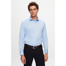 D'S Damat Ds Damat Slim Fit Mavi Düz Gömlek 5he02sg00139m 701