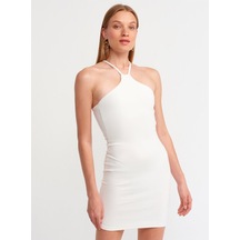 90377 Mini Elbise-ekru-1223 Ekru