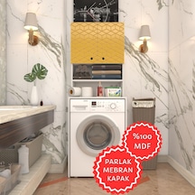 Kenzlife Membran Çamaşır Makinesi Dolabı Hayzum Hrdbyz Küpşeker 180 66 55 Mebran Kapak Mdf Gövde Beyaz