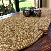 Modern Doğal Jüt, Hasır, Amerika Servis, Masa,sehpa Örtüsü Runner. 30x80 Kırçıljüt 30 X 80 Çok Renkli