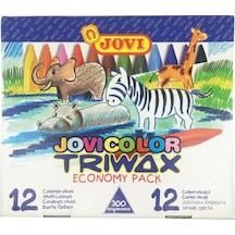 Jovi Triwax 300 Adet 12 Renk Mum Boya 25 Öğrenci