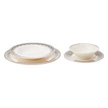 Elegance Globe 24 Parça 6 Kişilik Yemek Takımı Açık Gri