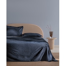 Madame Coco Marjolaina Çift Kişilik %100 Pamuk Yatak Örtüsü - Lacivert Lacivert