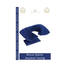 Boyunyastığı Ergonomik Konforlu Araç Boyun Destek Pratik Şişirilebilir Boyun Şişme Seyahat Yastığı