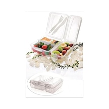 Buğz Takeaway Ergonomik Asorti Çatal Bıçaklı Pratik Yoğurt Saklama Kabı