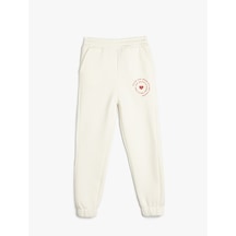 Koton Jogger Eşofman Altı Kalp Baskılı Beli Lastikli Cepli Ekru 5wkg40110ak Ekru Koton Jogger Eşofman Altı Kalp Baskılı Beli Lastikli Cepli Ekru 5wkg40110ak Ekru