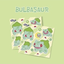 Mini Things Art Özel Tasarım Balbazar Bulbasaur Pokemon Sticker 15 Parça Set -1 Adet-