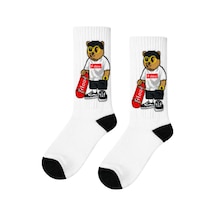 Carnaval Socks Kaykaylı Bear Desenli Tenis Çorap Çok Renkli