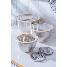 Acar Rwa-08121 Focus Pro Karıştırma Kabı Seti 16-20-24 Cm Açık Gri