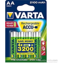 Varta Rechargeable Accu Aa / Hr6 Ready To Use 2100 Mah Bls 4