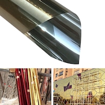 Sones Uv Yansıtıcı Tek Yönlü Gizlilik Dekorasyon Cam Pencere Filmi Etiketi, Genişlik: 50cm, Uzunluk: 1m Altın