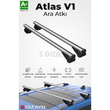 S-dizayn Kia Mohave S-bar Atlas V1 Ara Atkı Tavan Taşıyıcı Barı Gri 130 Cm 2008-2019 A+ Kalite