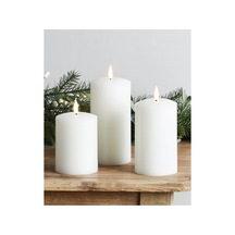 Silindir Mum 3'lü Set Ebat 5-7,5-12 Cm Çap 5,5 Cm