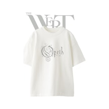 Thewert Opeth 1 Tasarım Baskılı Ünisex Beyaz Oversize T-shirt