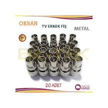 Oksan Metal Tv Erkek Fiş 20 Adet