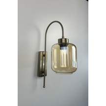 Serra Bal Rengi Cam Aplik Duvar Lambası Modern Otel Cafe Vintage Salon Yatak Odası Merdiven Retro Bal