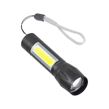 Powerdex Şarjlı Metal Su Geçirmez Xpe+ Cob Led'Li Fener Pd-5568 Siyah