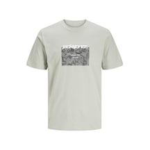 Jack & Jones Jcotarmac Camo Front Tee Ss Crew Neck Ln Yeşil Renkli