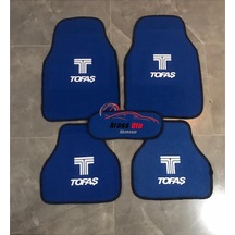 Tofaş Uyumlu Doğan Logolu Mavi Halı Paspas Mavi Konfor Seti (523428602)