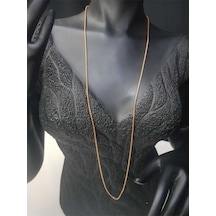 Vog Yuvarlak Model Rose Renk Çelik Unisex 80 Cm Uzunluk Kolye Zincir Rose Gold