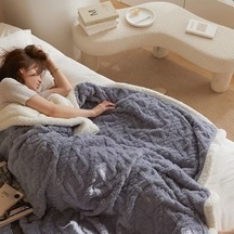 Agoodshop Kalın Kış Battaniye - Şekerleme Taff Pazen Düz Renk Kaplı Battaniye - Yurt Dışı Sezonluk Kullanım 36 Derece Üstü