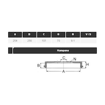YAVUZSAN 40371 Fren Kampanası D-Max 02- 254×256×101 6 Bijon