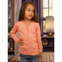 Minora Düğmeli Sıcak Örgü Kardigan Üst 248017138 Leylak