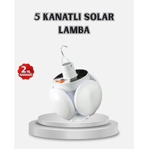 Güneş Enerjili Ve Usb Şarjlı Led Kamp Lambası - 5 Farklı Işık Modlu Askılı Tasarım Diğer