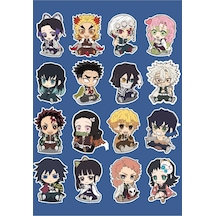 Demon Slayer Sticker Seti Laptop Ajanda Notebook Tablet Telefon Defter Etiket Bullet Journal Diğer