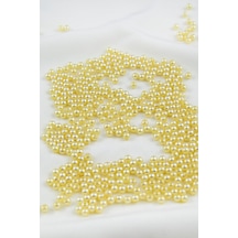 4 Mm Soluk Sarı Plastik İnci Boncuk Aksesuar Takı Malzemesi 25 Gr