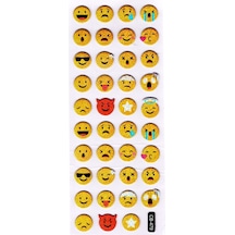 Sticker Kabartmalı Sticker Defter Planlayıcı Etiket Cb479 16x7 Cm- Komik Emoji Çok Renkli